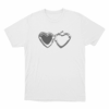 Open Heart Locket Sketch Unisex T Shirt White