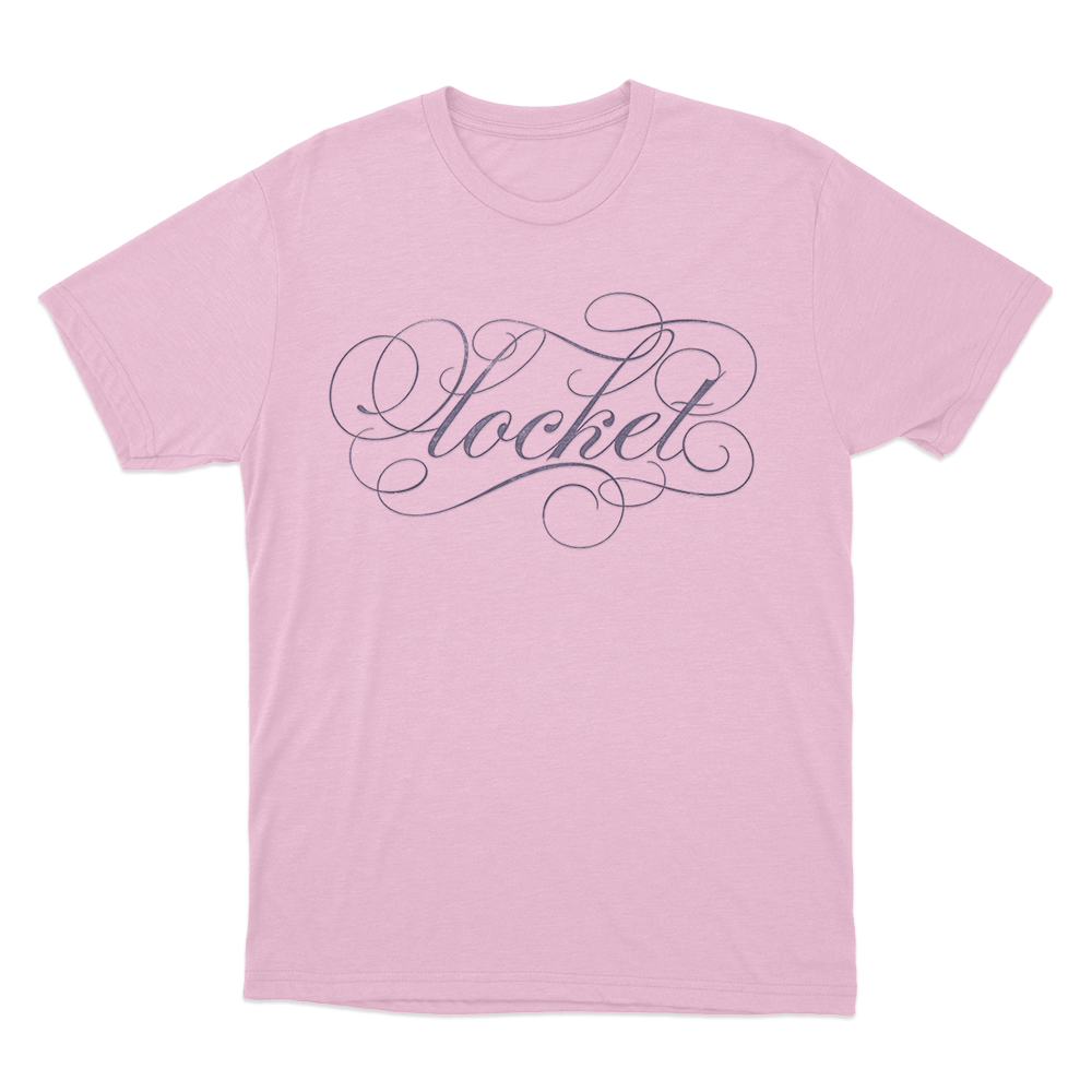 Ornate Locket Script Unisex T Shirt Pink Ornate Locket Script Unisex T Shirt Pink