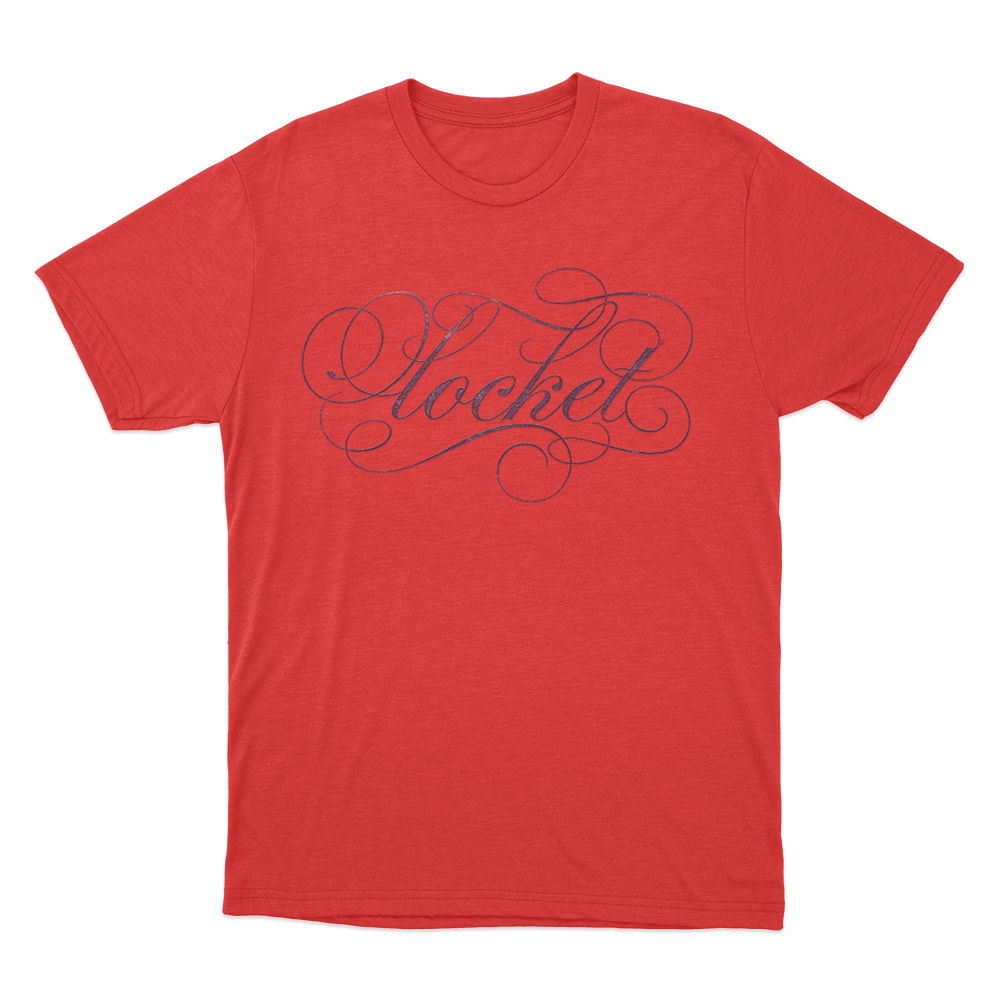 Ornate Locket Script Unisex T Shirt Red Ornate Locket Script Unisex T Shirt Red