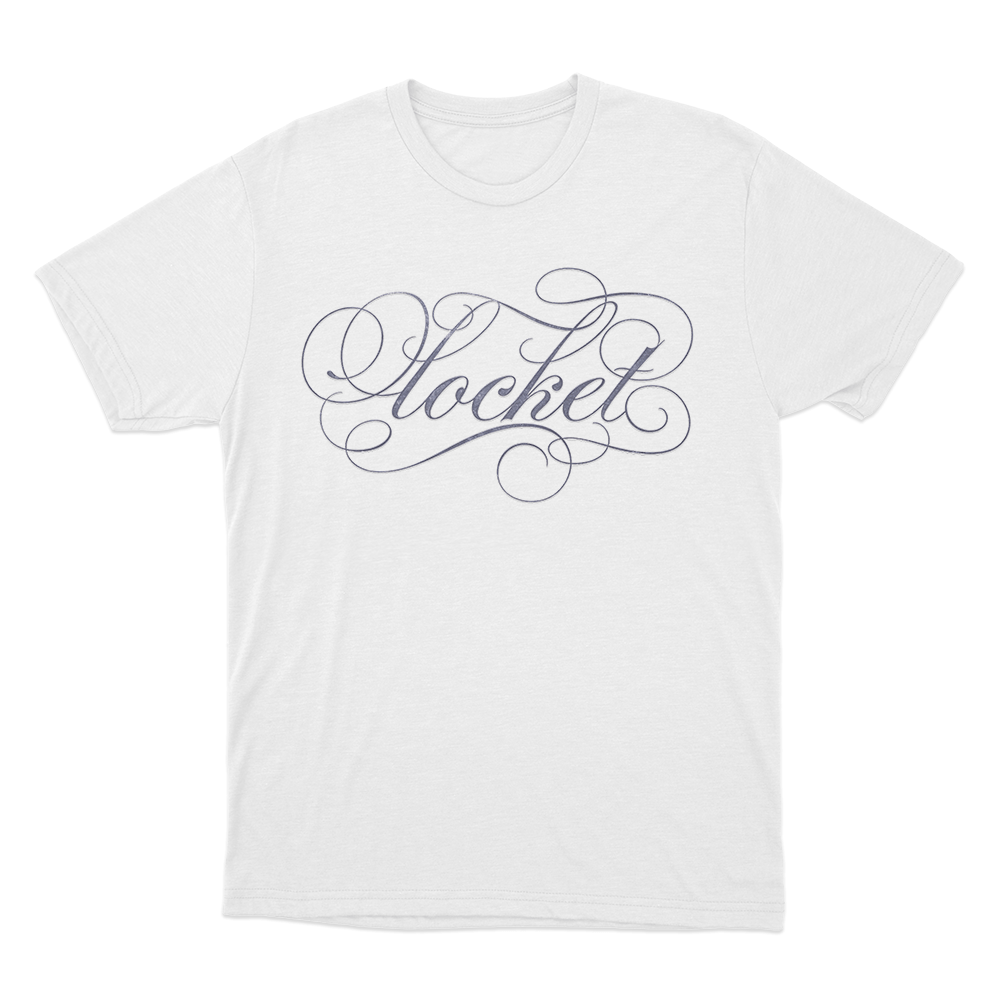 Ornate Locket Script Unisex T Shirt White Ornate Locket Script Unisex T Shirt White